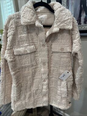Billabong Ivory Plush Sherpa Shacket